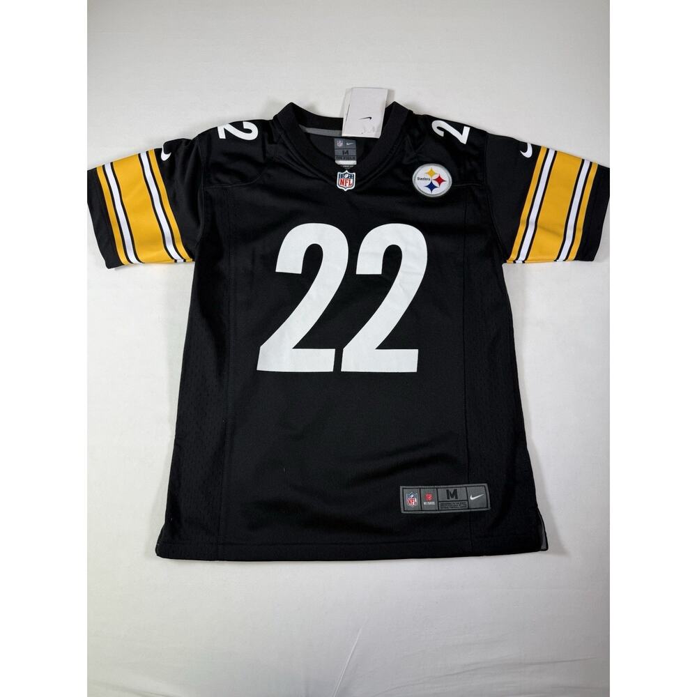 Nike Youth Pittsburgh Steelers Najee Harris #22 Black Game Jersey Size Medium